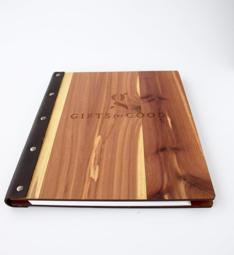 Buy 1 Plant 1 Wood Padfolio - Gifts For Good
