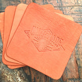 Handmade Leather Coaster Set