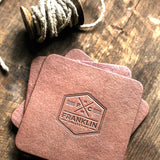 Handmade Leather Coaster Set - Gifts For Good