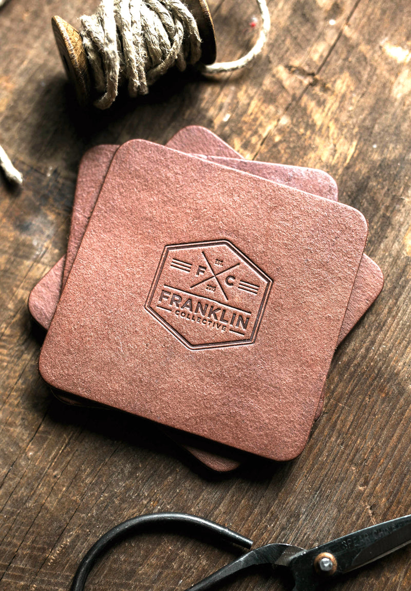 Handmade Leather Coaster Set - Gifts For Good