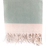 White Stripe Weave Throw