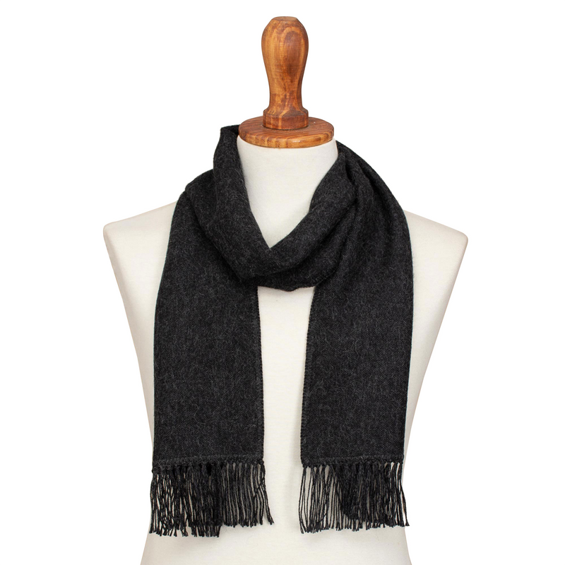 Alpaca Scarf from Peru - "Winter Chic in Graphite"