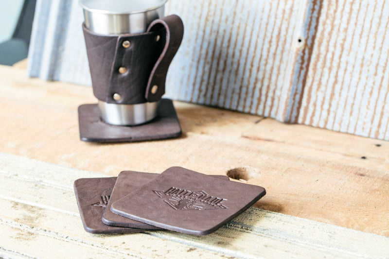 Handmade Leather Coaster Set - Gifts For Good