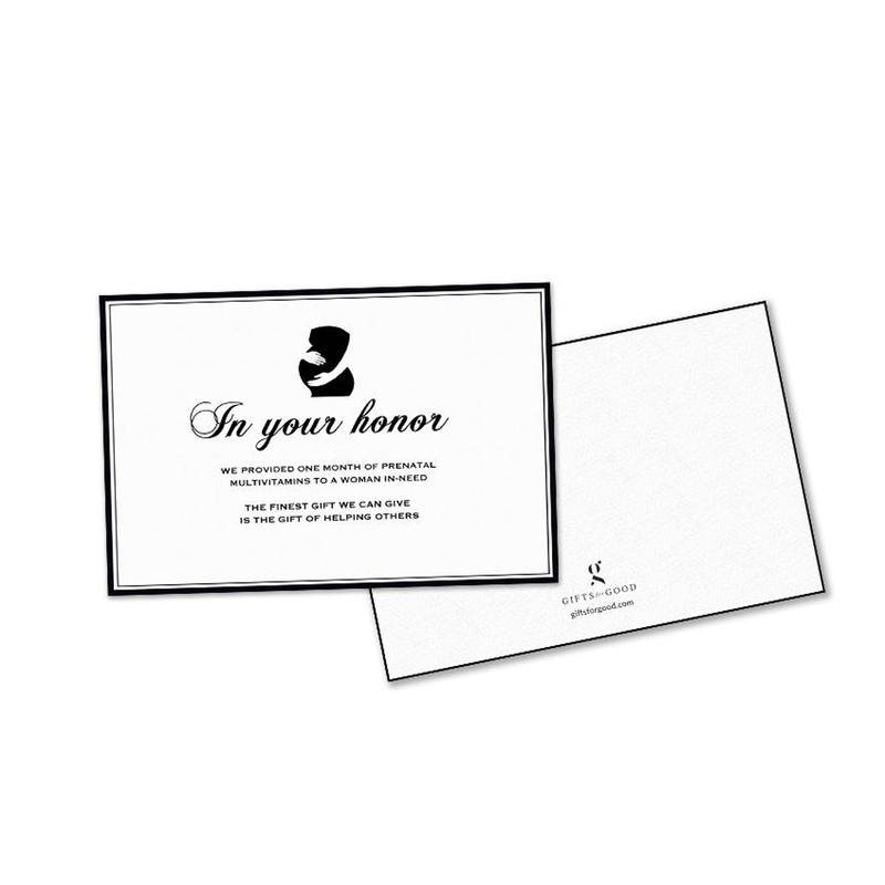 Prenatal Vitamins Honor Card