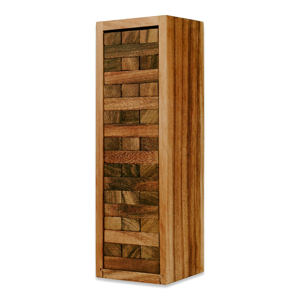 Large Handmade Wood Stacking Tower Game Set