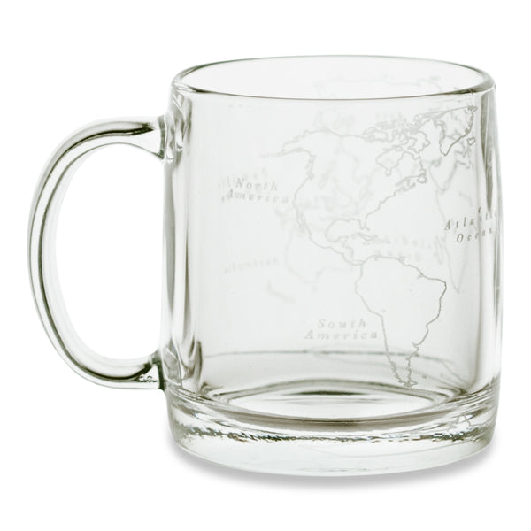 World Map Coffee Mug - set of 4