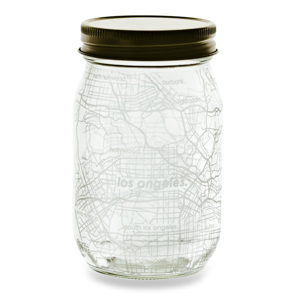Home Town Maps Mason Jar - Set of 2
