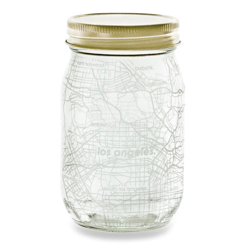Home Town Maps Mason Jar - Set of 4