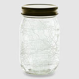 Home Town Maps Mason Jar - Set of 2
