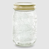 Home Town Maps Mason Jar - Set of 4