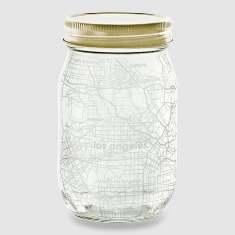 Home Town Maps Mason Jar - Set of 4