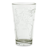 World Map Pint Glass - Set of 4