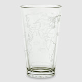 World Map Pint Glass - Set of 2