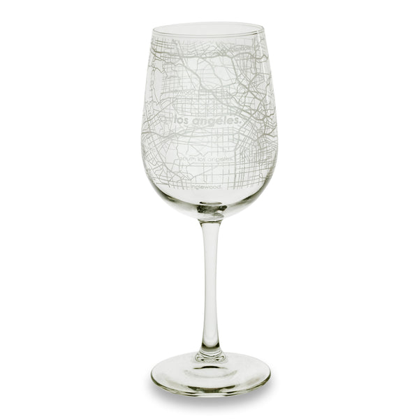 Home Town Maps Stemmed Wine Glass - Set of 2