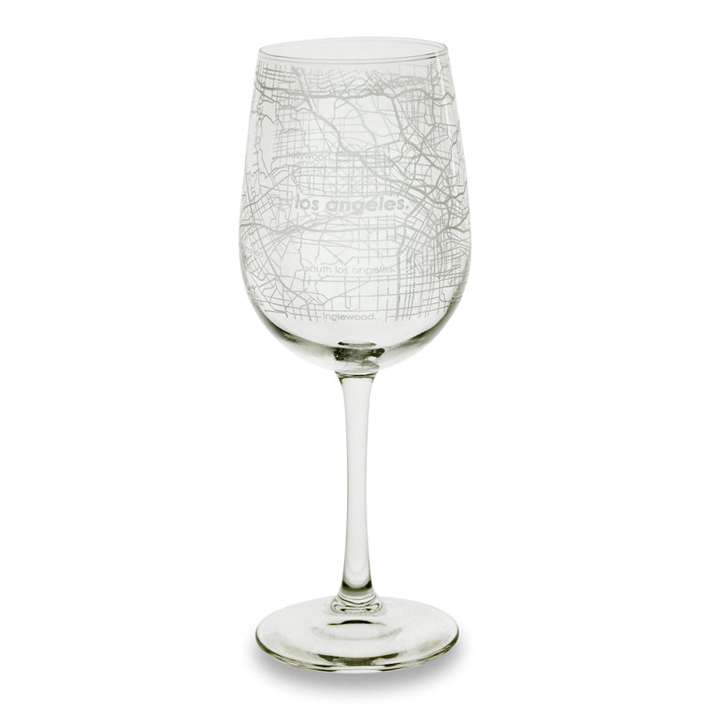 Home Town Maps Stemmed Wine Glass - Set of 2