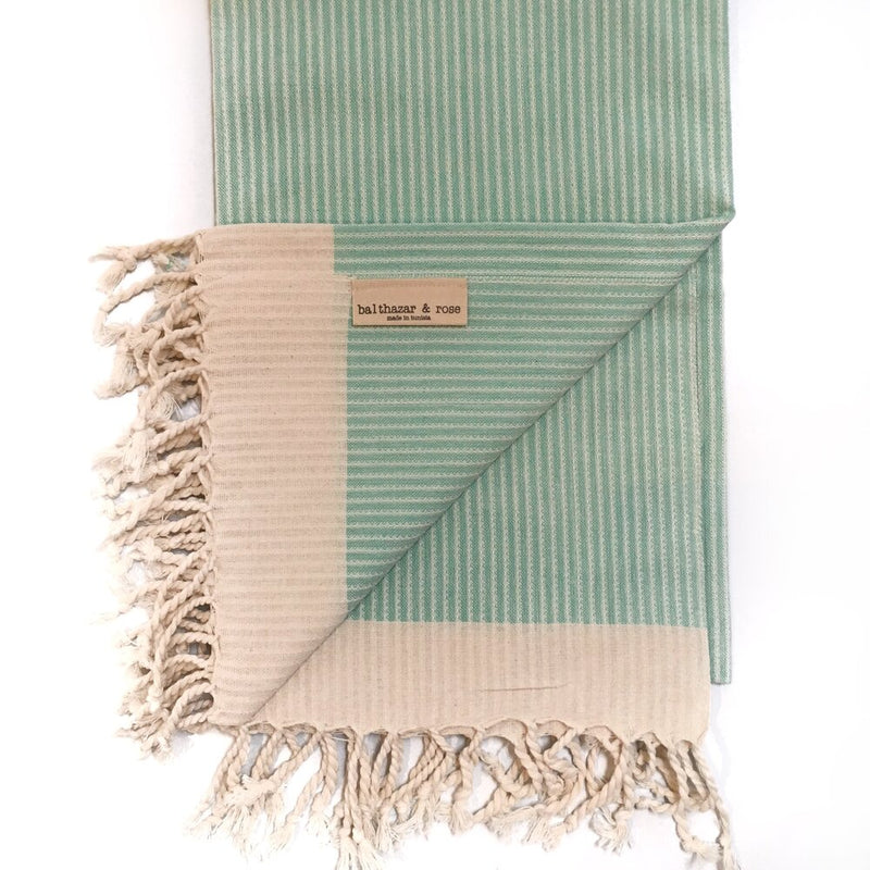 White Stripe Weave Throw