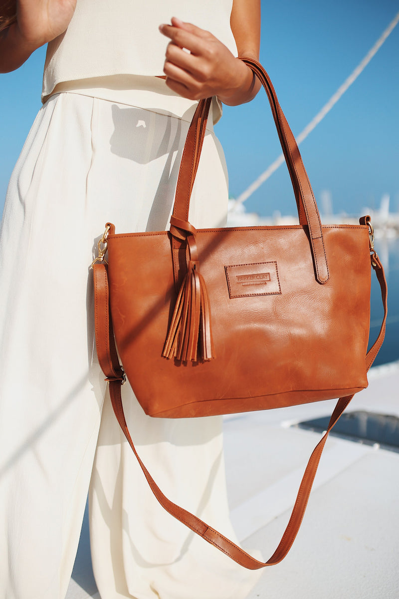 Eden Carryall in Rust Brown - Premium Ethiopian Full Grain Leather