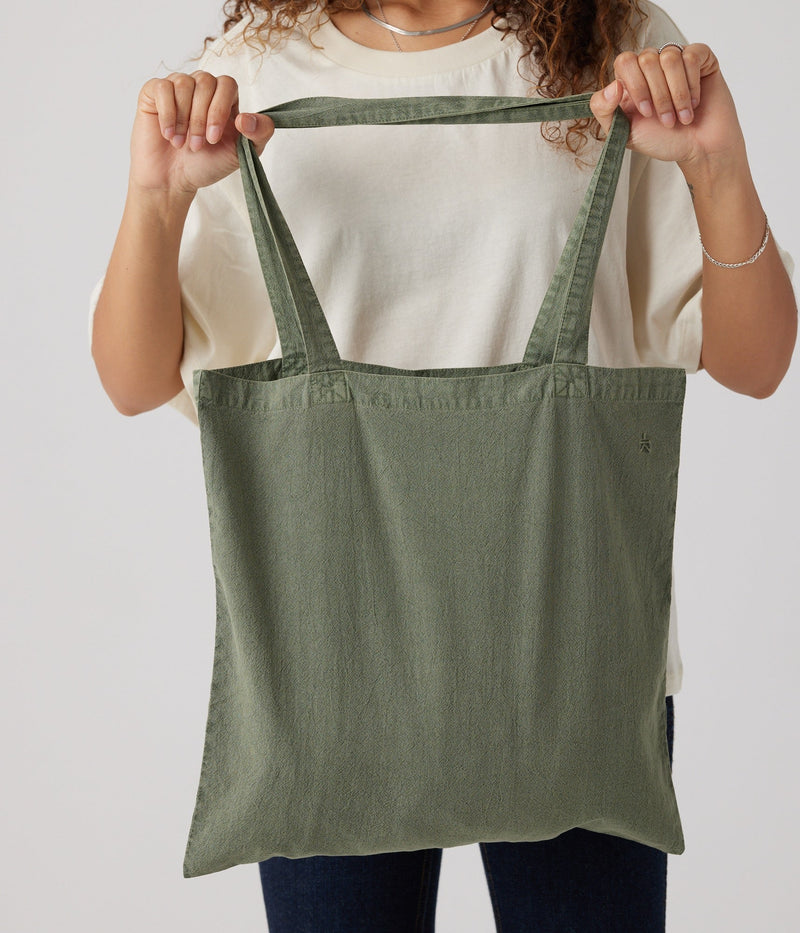 Durability test of an Eco-Friendly Tote Bag, Pigment-Dyed in Army Green