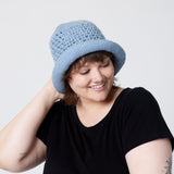 Slate hat on model