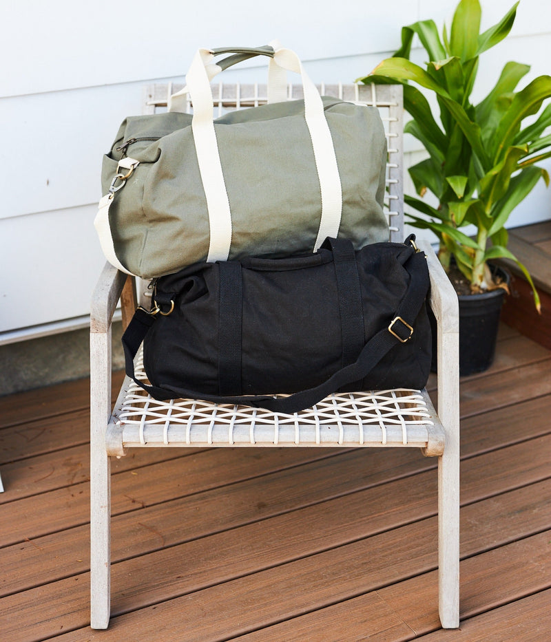 Eco-Friendly Duffle Bag in Army Green and in Black