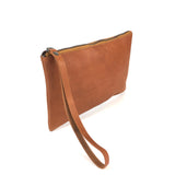 Camel Leather Clutch
