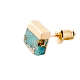 Lorena Square Turquoise Stud Earrings