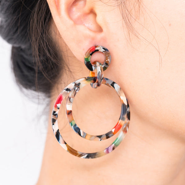 Margot Multicolored Resin Dangle Earrings