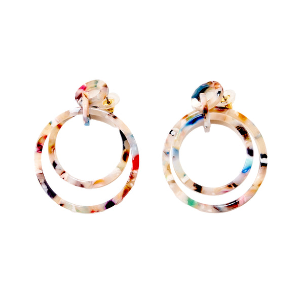 Margot Multicolored Resin Dangle Earrings