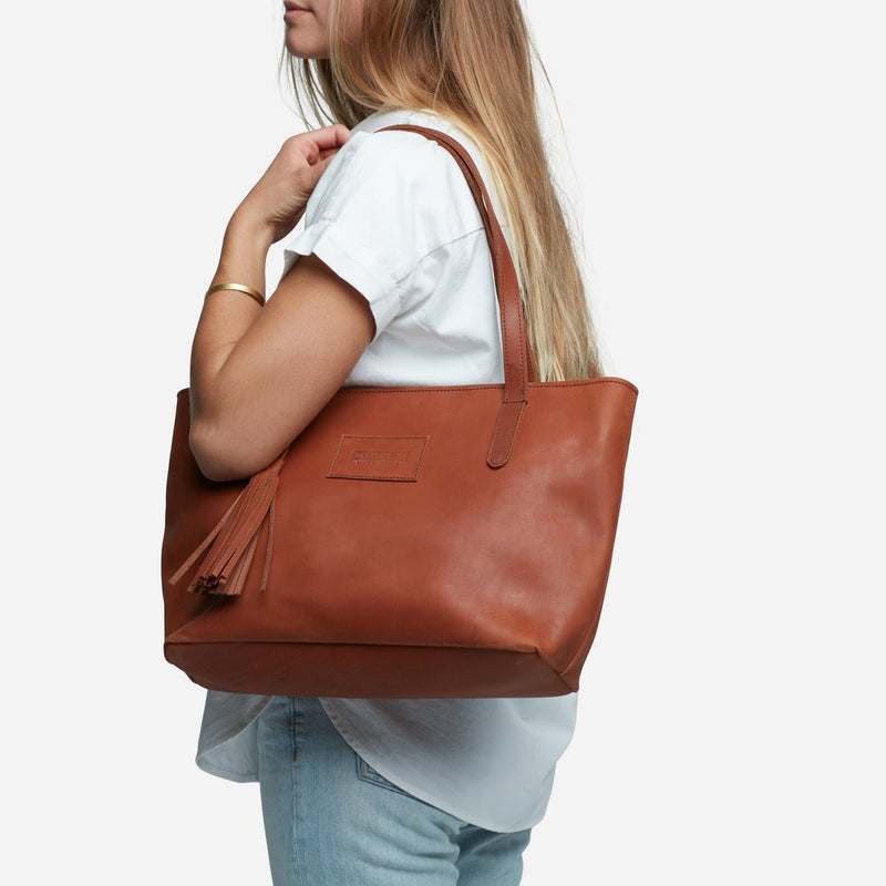 Eden Carryall in Dark Brown - Premium Ethiopian Full Grain Leather