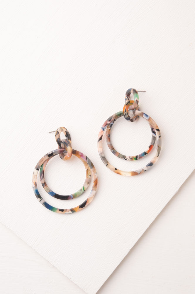 Margot Multicolored Resin Dangle Earrings