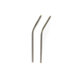 6.5" Stainless Steel Drinking Straws - Set of 2