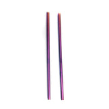 8.5" Wide Mouth Stainless Steel Drinking Straws - Set of 2