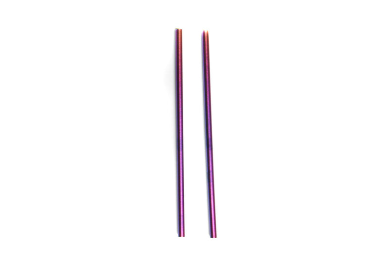 8.5" Wide Mouth Stainless Steel Drinking Straws - Set of 2