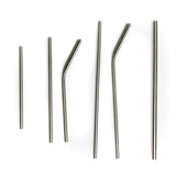 6.5" Stainless Steel Drinking Straws - Set of 2