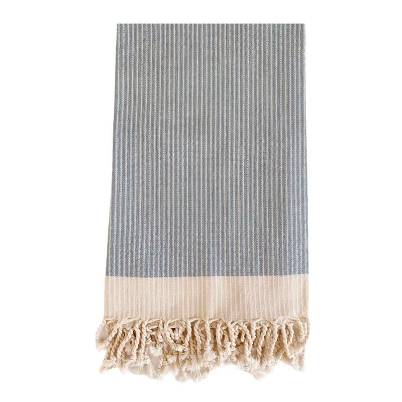 White Stripe Weave Throw