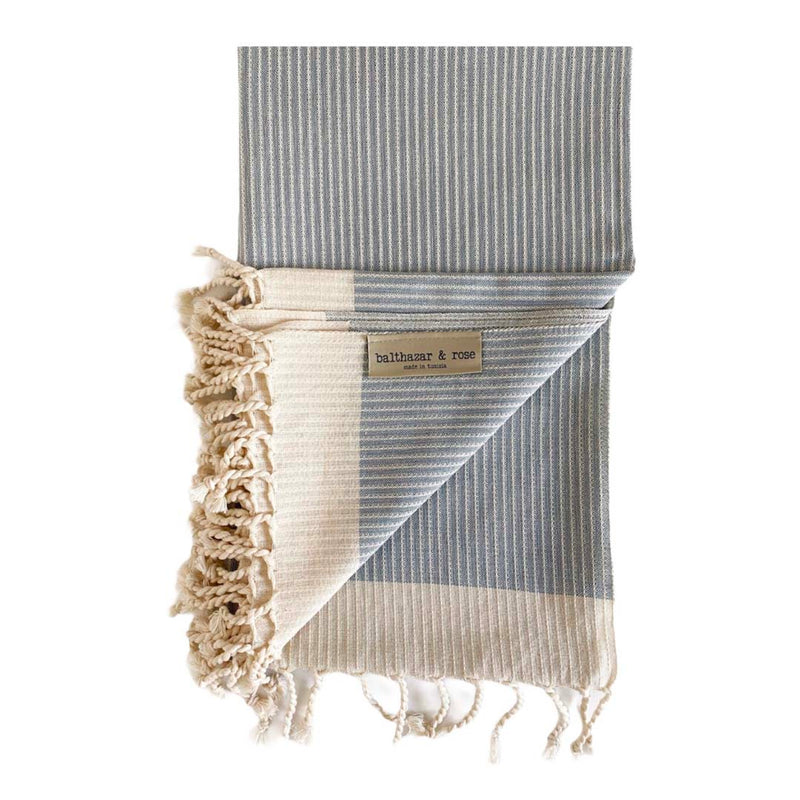 White Stripe Weave Throw