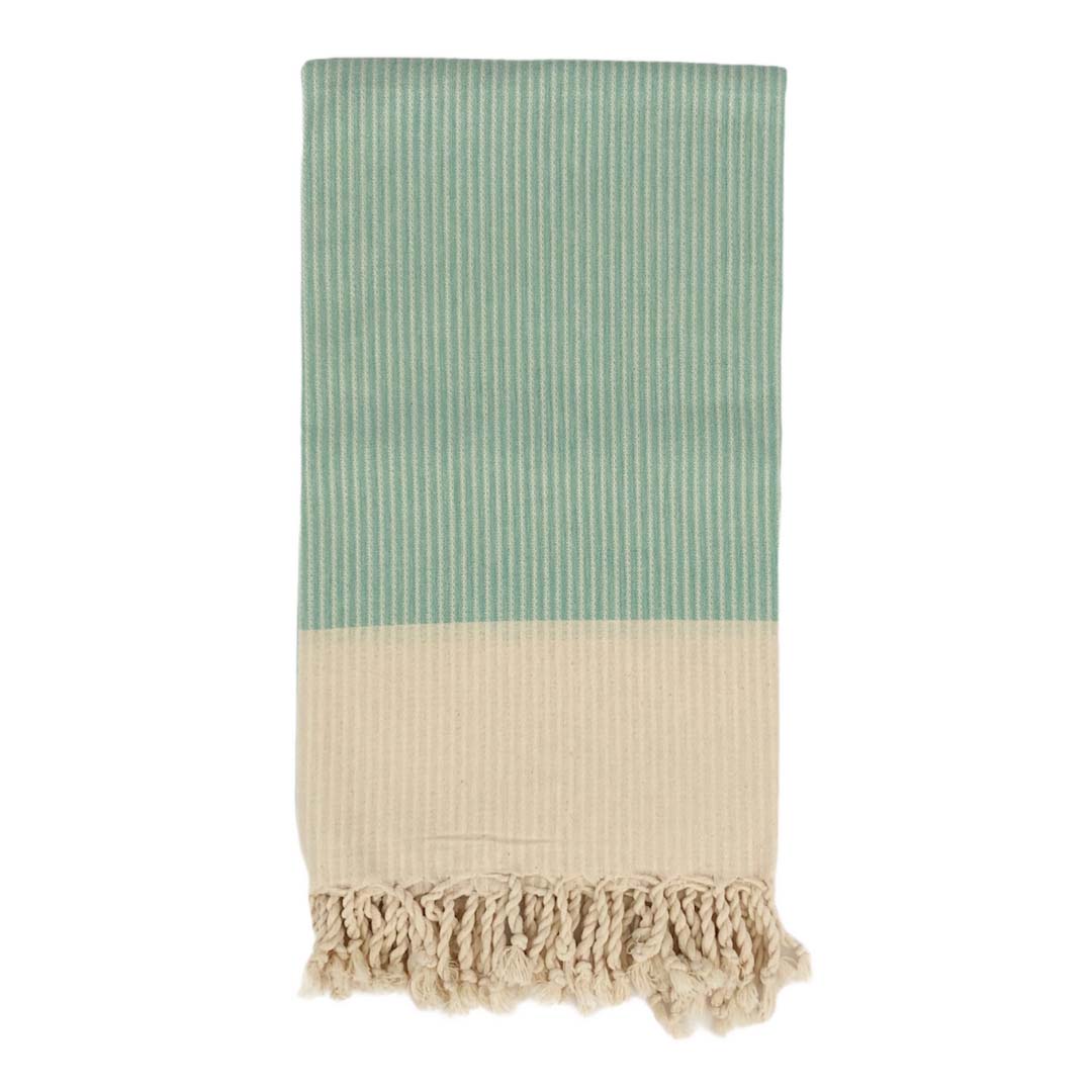 White Stripe Weave Throw