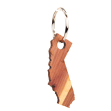 California State Wooden Keychain