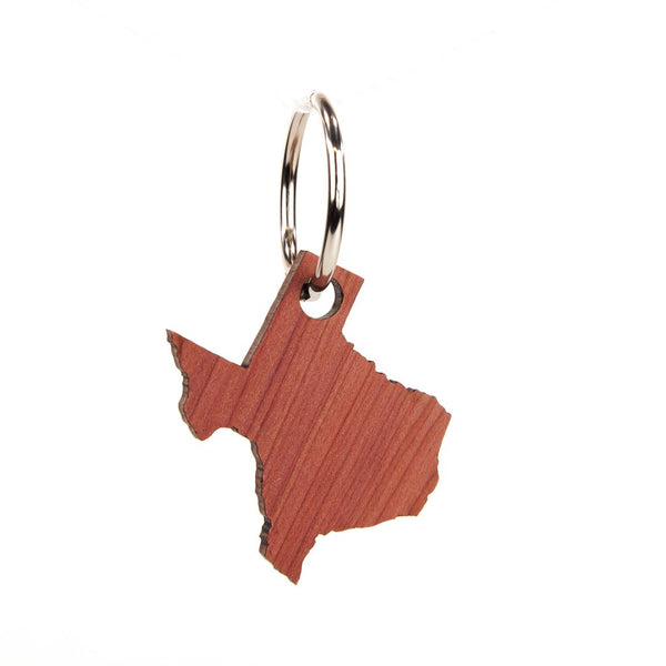 Texas State Wood Keychain