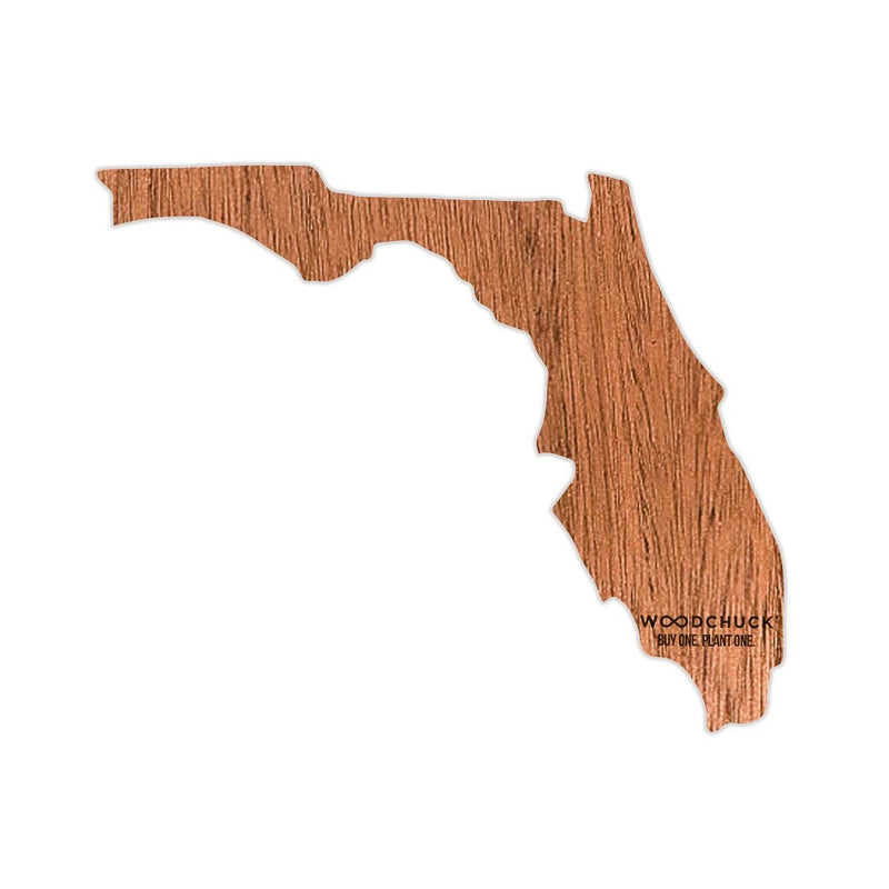 State Shape Wooden Sticker