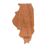 State Shape Wooden Sticker