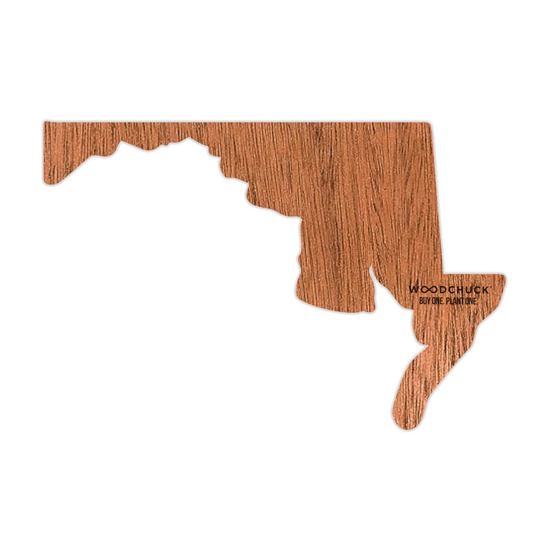 State Shape Wooden Sticker