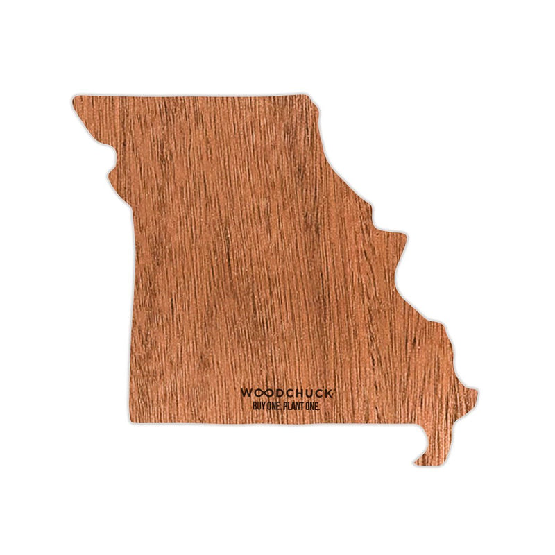 State Shape Wooden Sticker