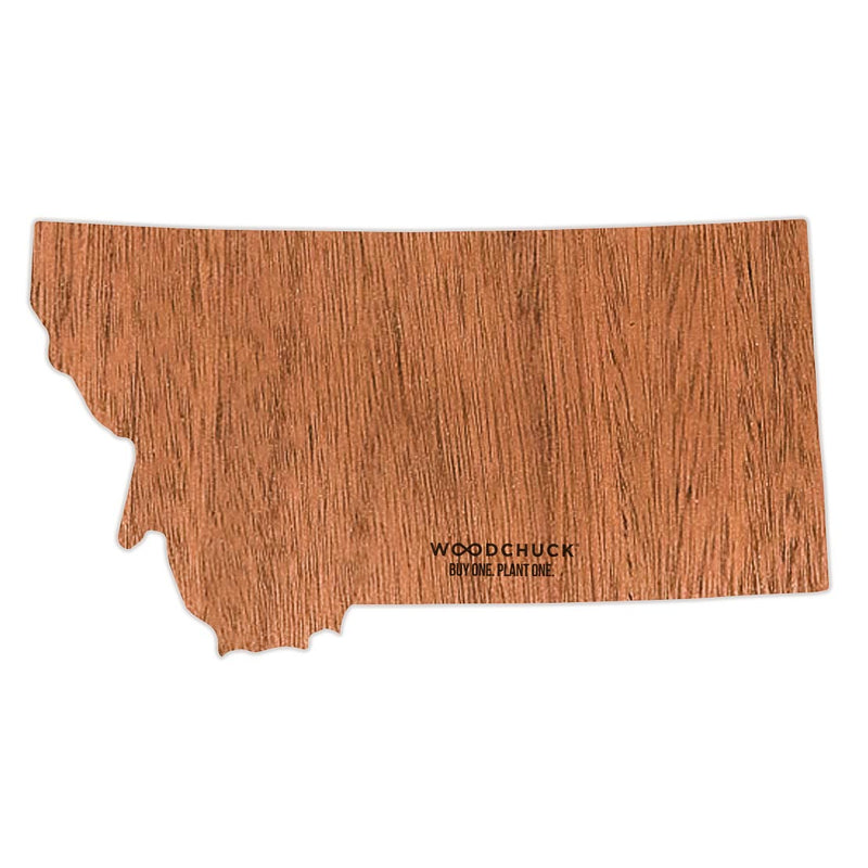 State Shape Wooden Sticker