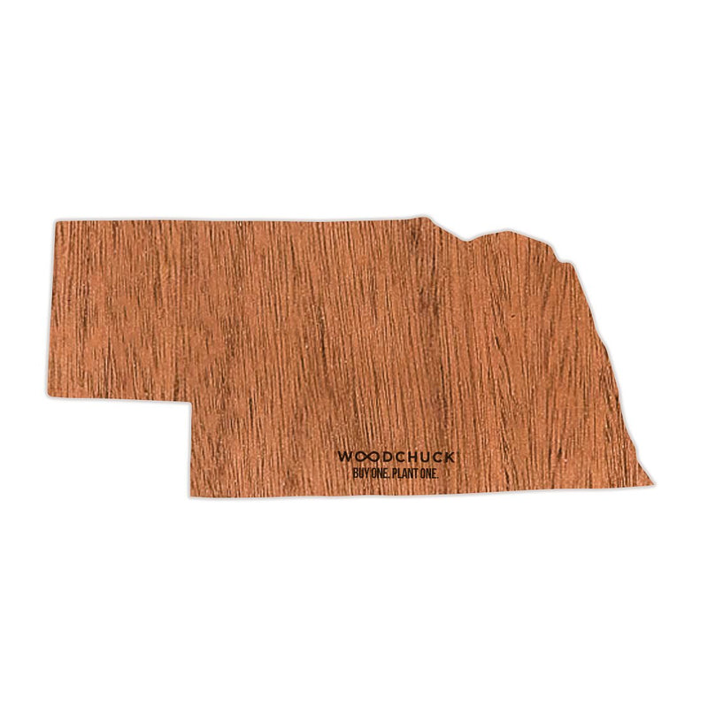 State Shape Wooden Sticker