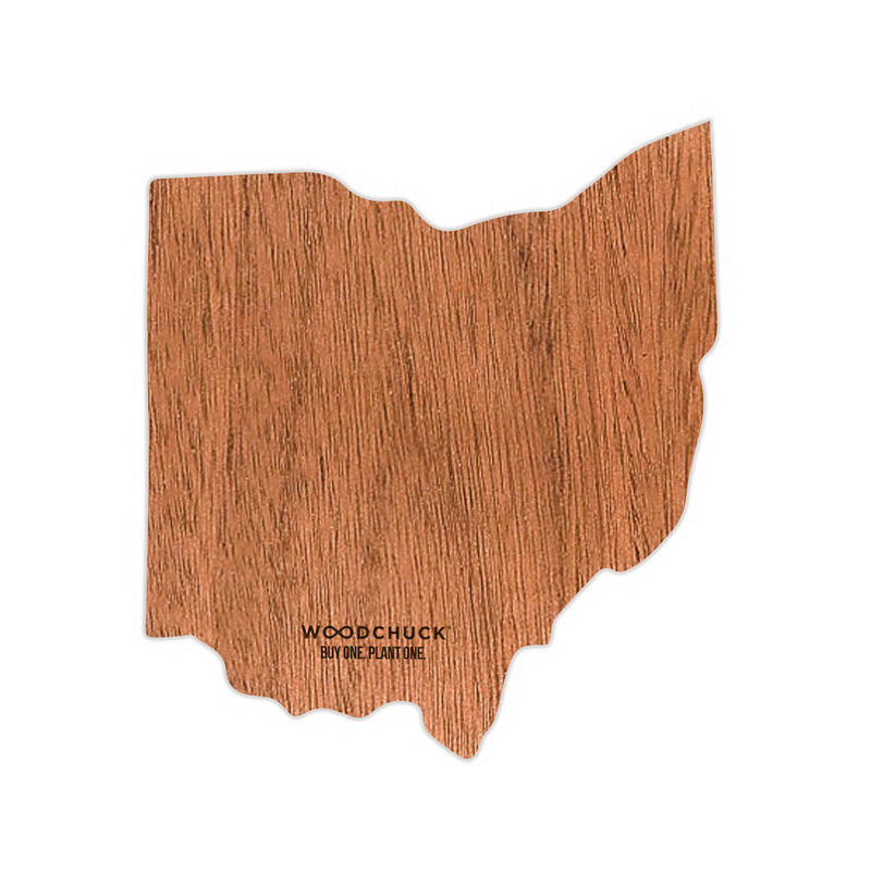 State Shape Wooden Sticker