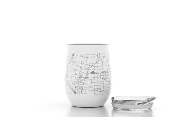 Home Town Custom Etched Map Glass Coffee Mugs