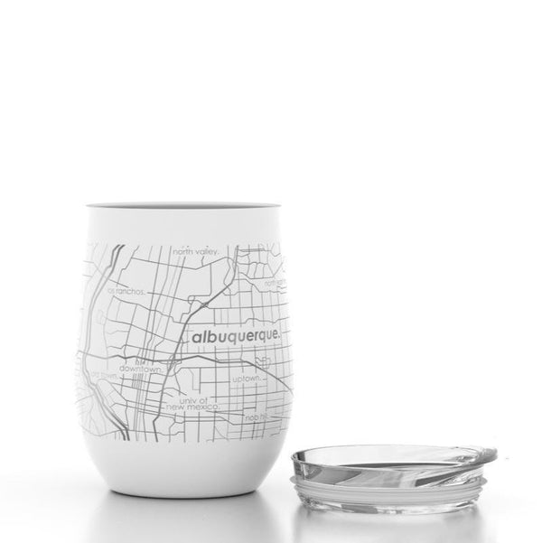 Home Town Custom Etched Map Glass Coffee Mugs