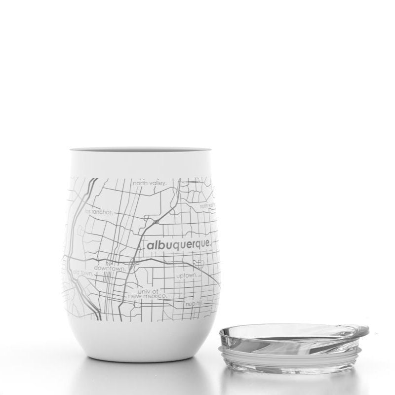 Home Town Maps Insulated Wine Tumbler 12 oz - Set of 2