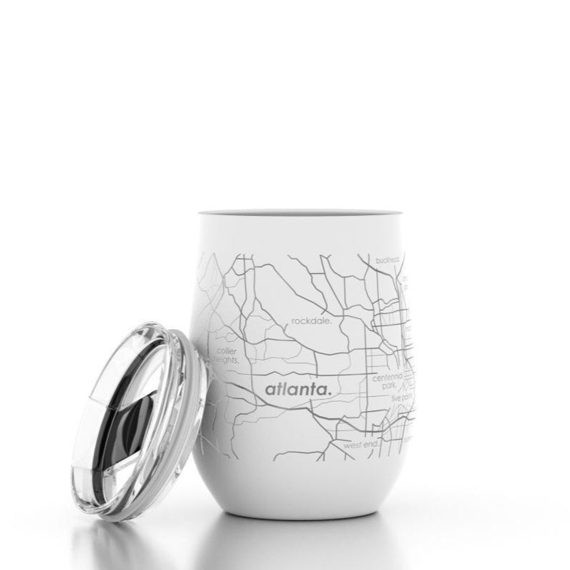 Home Town Maps Insulated Wine Tumbler 12 oz - Set of 2